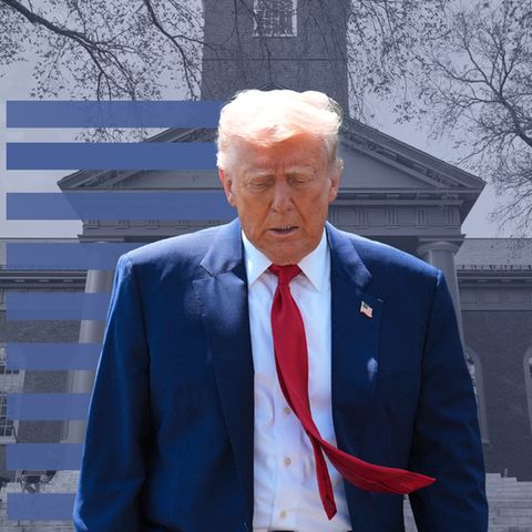 Assembly: Trump in front of Harvard