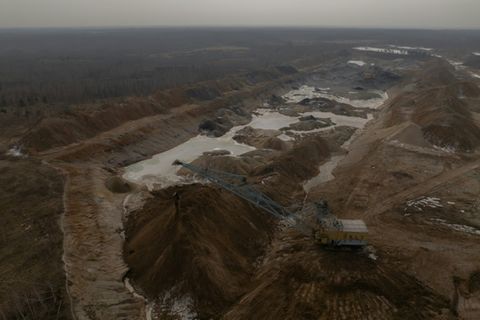 Eine Titanmine in der ukrainischen Region Schytomyr