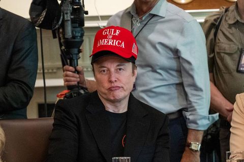 Elon Musk bei einer Sitzung des Kabinetts der US-Regierung von Donald Trump
