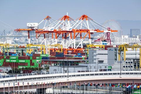 Gelände der Expo in Osaka