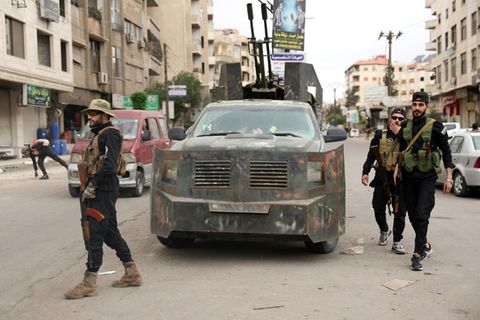 Syrische Sicherheitskräfte in Sahnaja