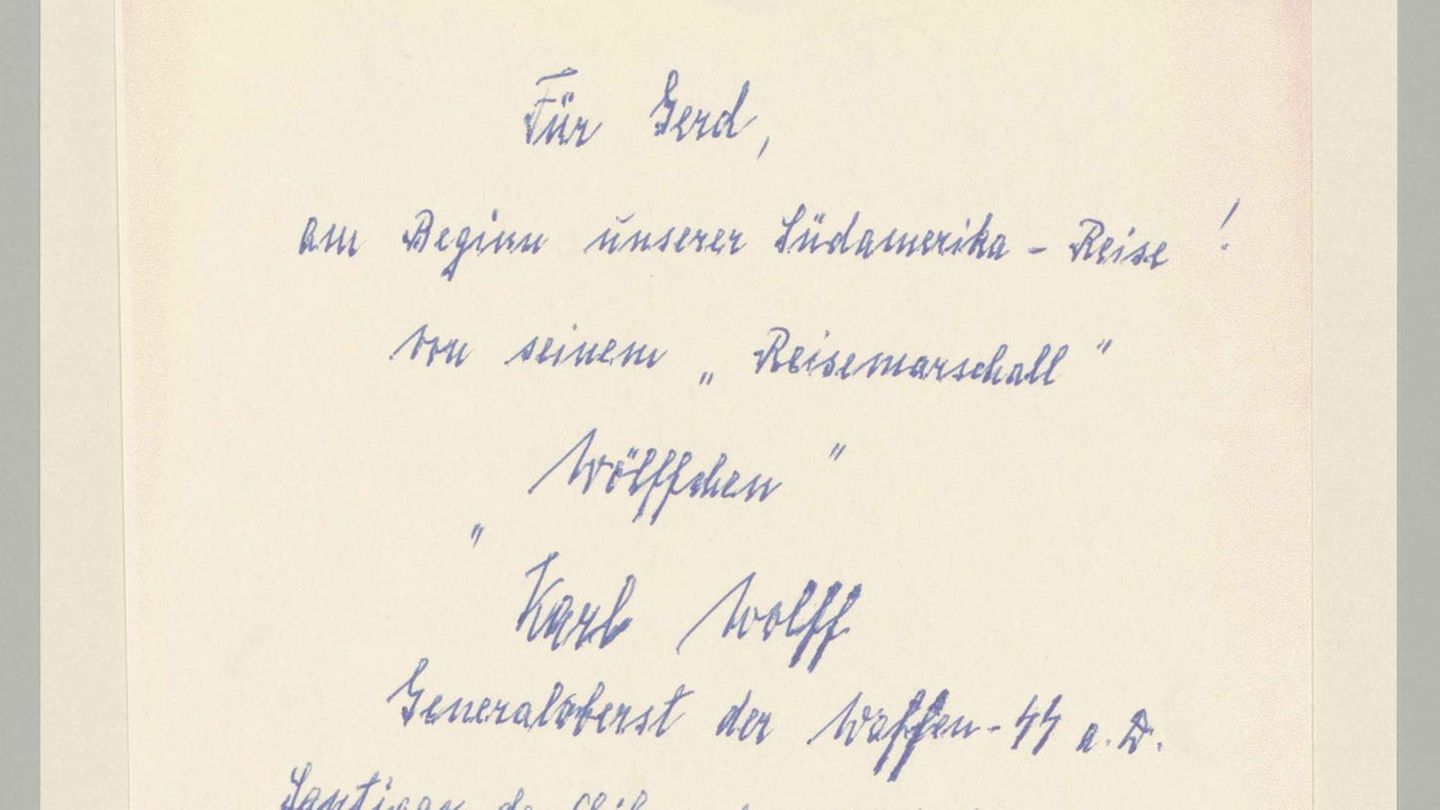 Karl Wolffs Widmung für Gerd Heidemann