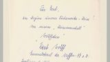 Karl Wolffs Widmung für Gerd Heidemann