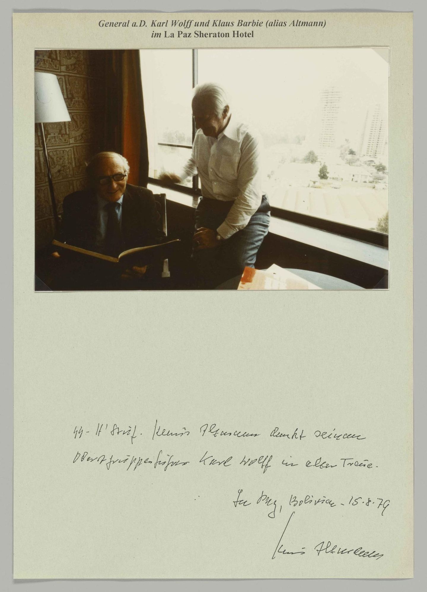 Karl Wolff und Klaus Barbie, La Paz, August 1979