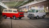 VW T3  In späteren Modelljahren gab es nicht nur mehr Leistung und Turbodiesel, sondern in der kantigen Form des VW T3 entstanden das Campingmobil "California" oder der kraftvolle Allradbus "Syncro" – auf Wunsch sogar mit Hoch- oder Aufstelldach