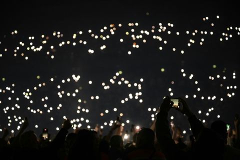 Smartphones auf einem Konzert