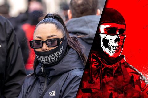 Die Insidern auf einer Nazi-Demo