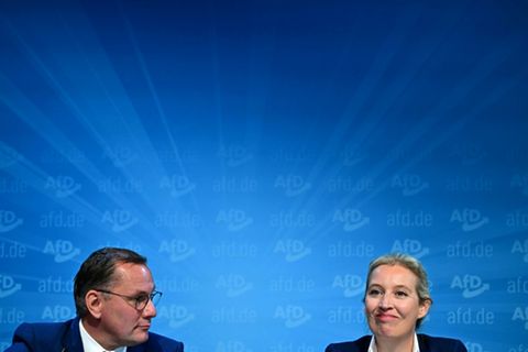 AfD-chefs Chrupalla und Weidel