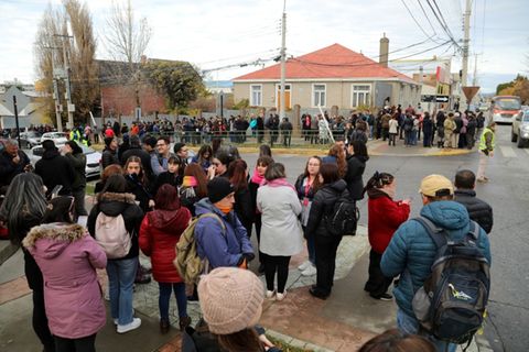 Anwohner in Punta Arenas in Chile