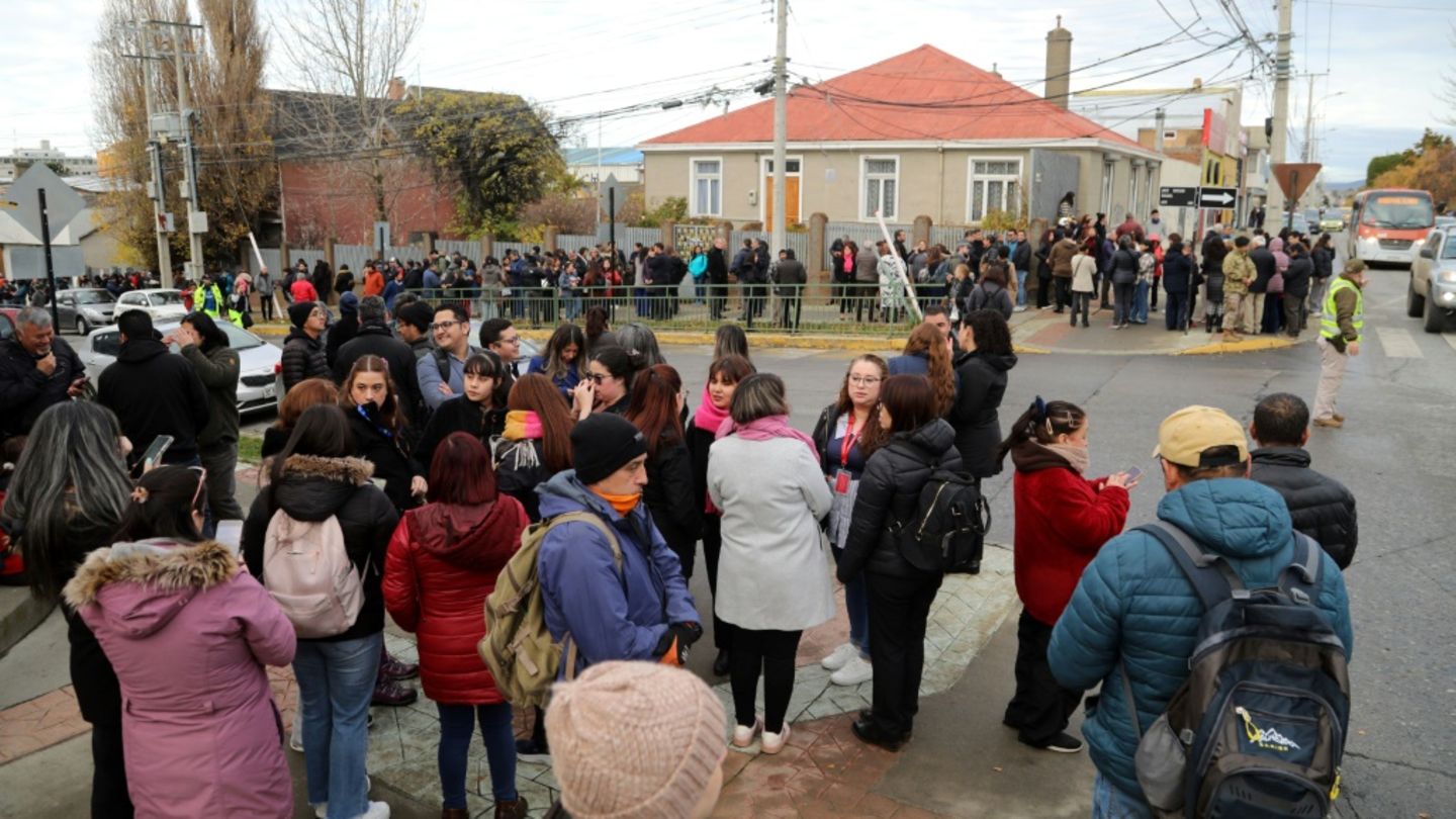 Anwohner in Punta Arenas in Chile