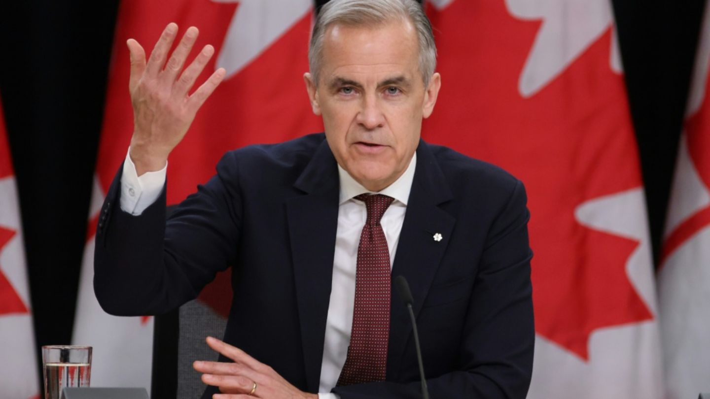 Kanadas Premier Mark Carney bei einer Pressekonferenz in Ottawa