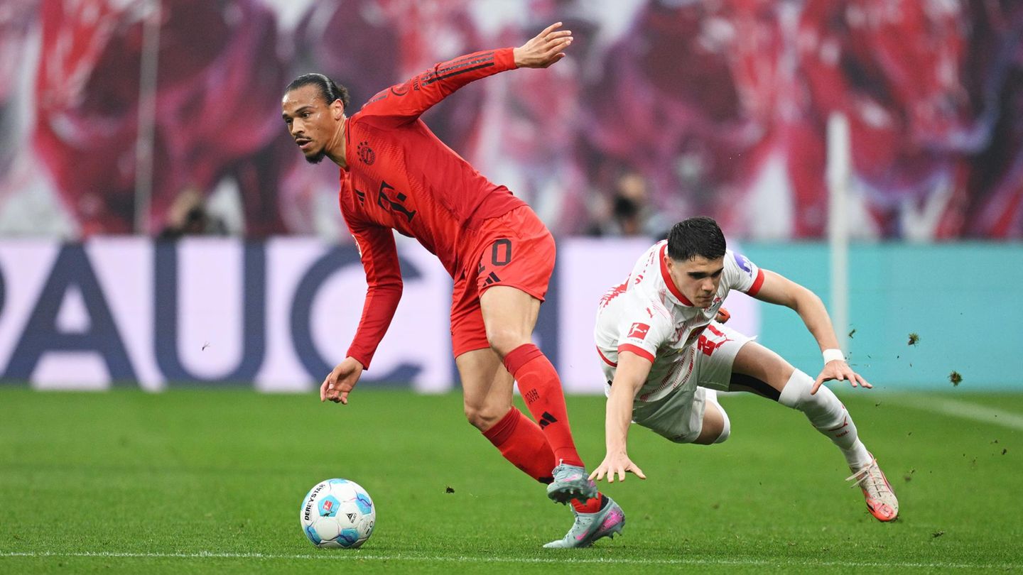 Leroy Sané vom FC Bayern im Spiel gegen RB Leipzig