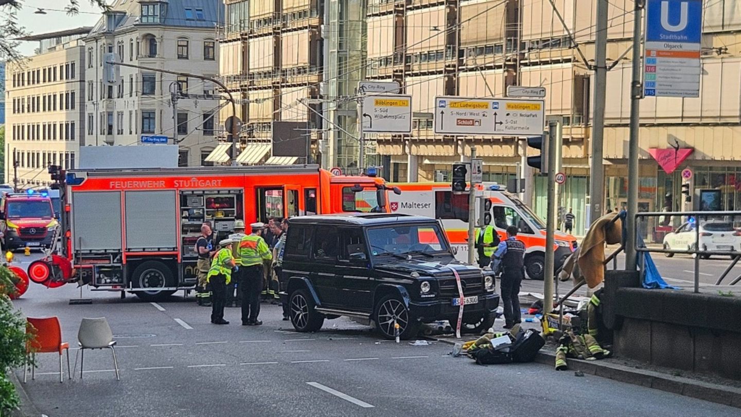 Unfallort in Stuttgart