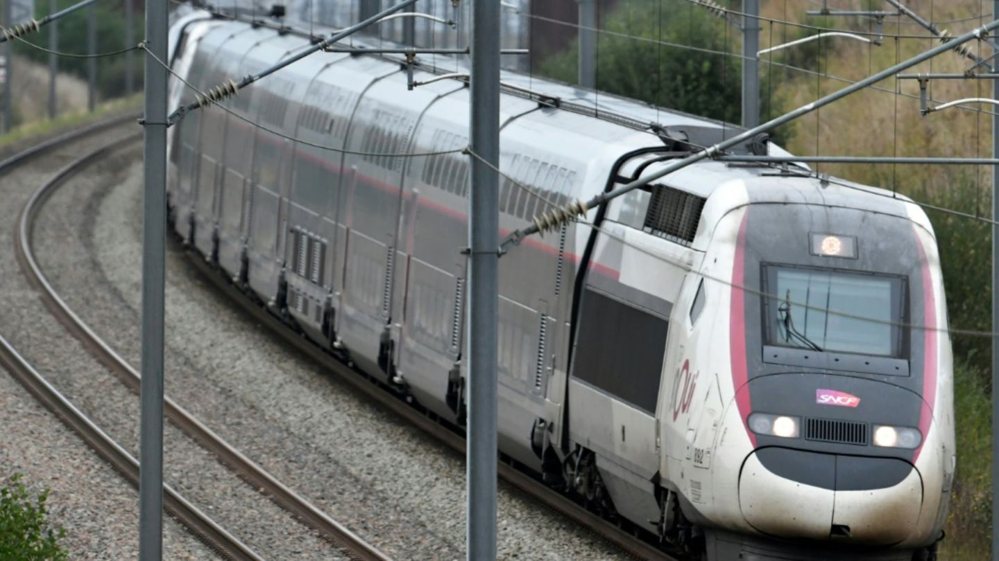 Ein TGV, Hochgeschwindigkeitszeug der SNCF