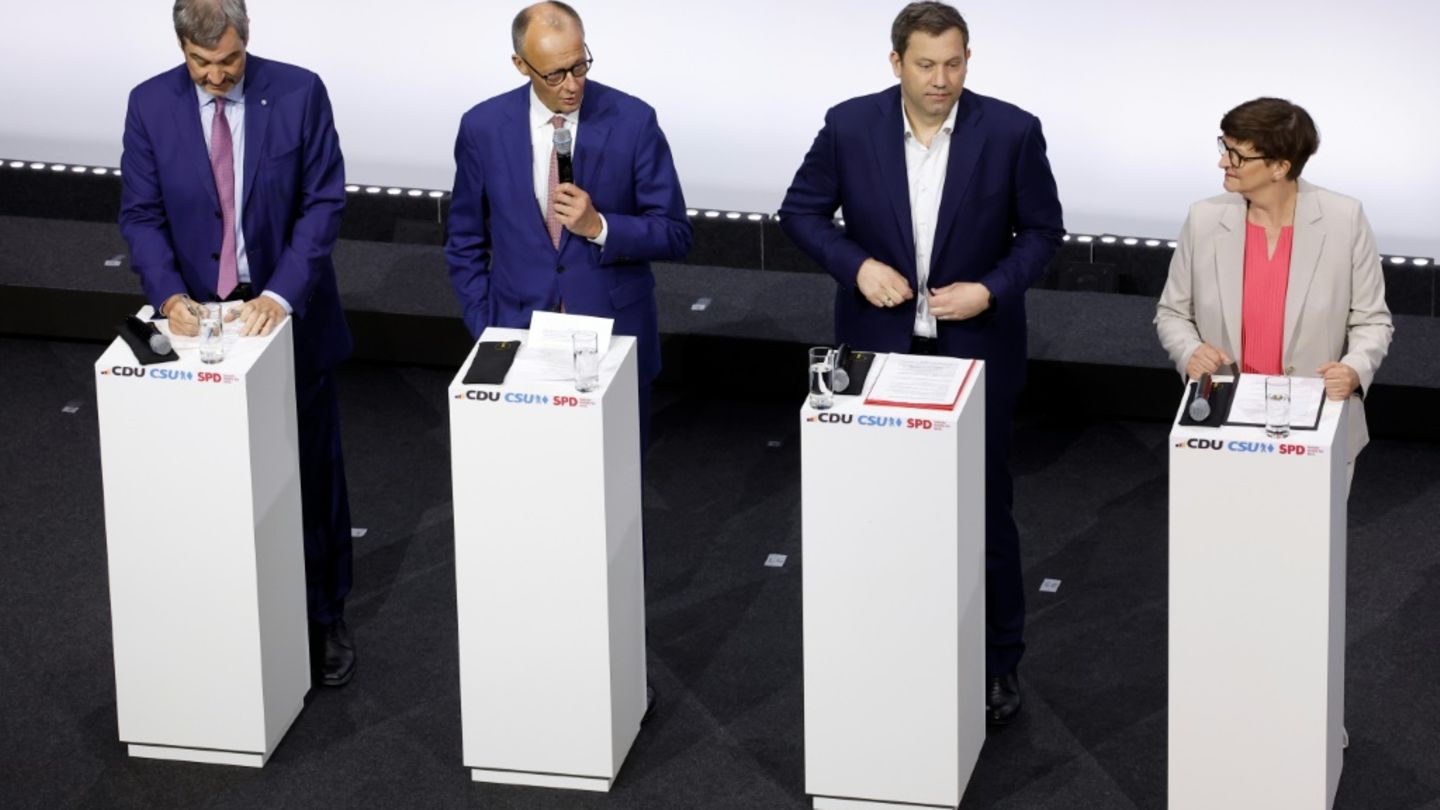 Vor Unterzeichnung des Koalitionsvertrages