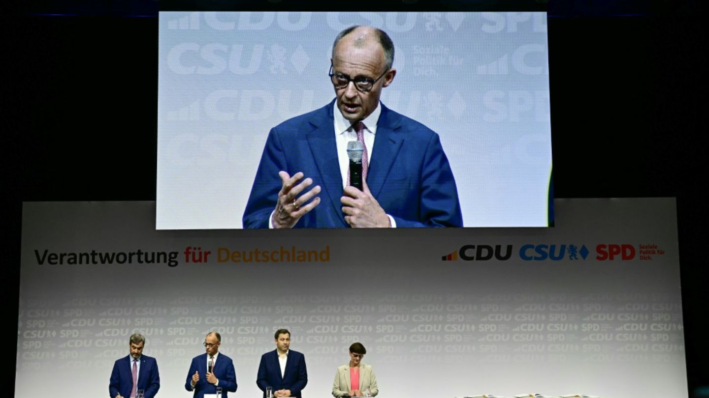 Merz und Parteichefs von CSU und SPD