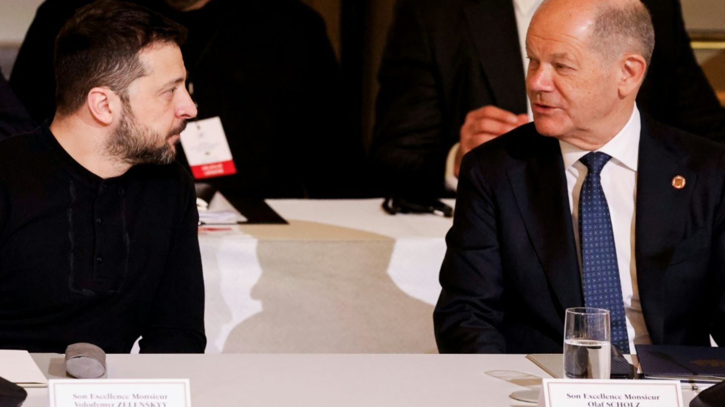 Selenskyj und Scholz in Paris im März 2025