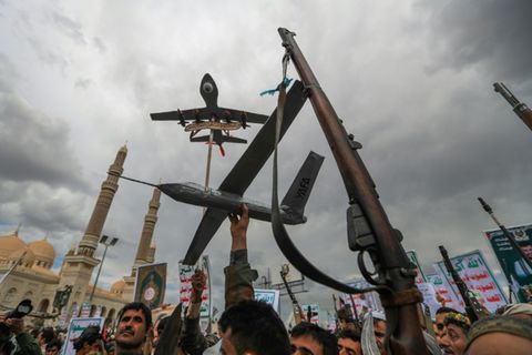 Antiisraelische Demonstration in Sanaa, Jemen