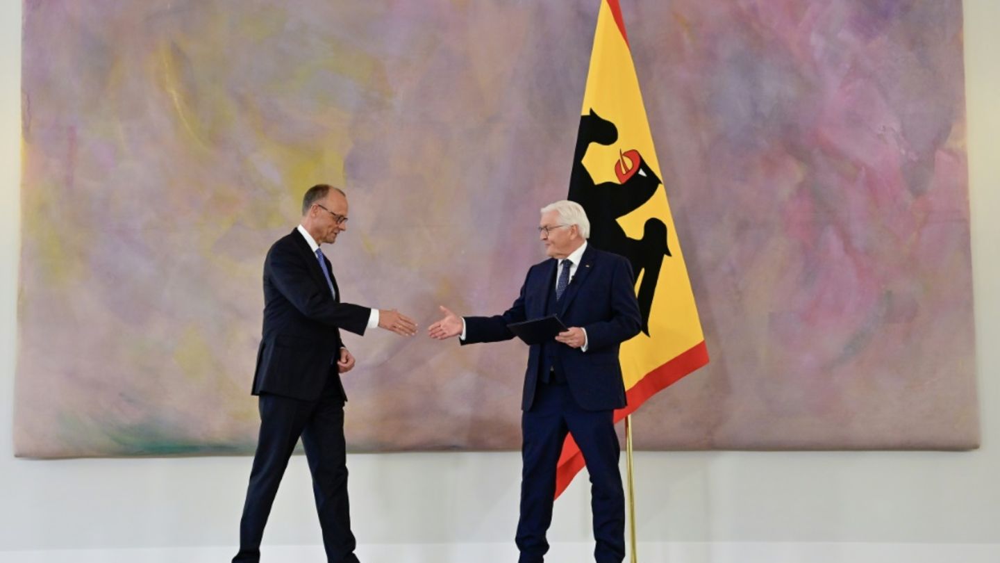 Kanzler Merz und Steinmeier