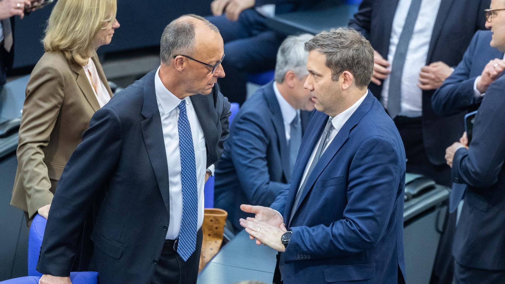 Friedrich Merz, CDU, und Lars Klingbeil, SPD