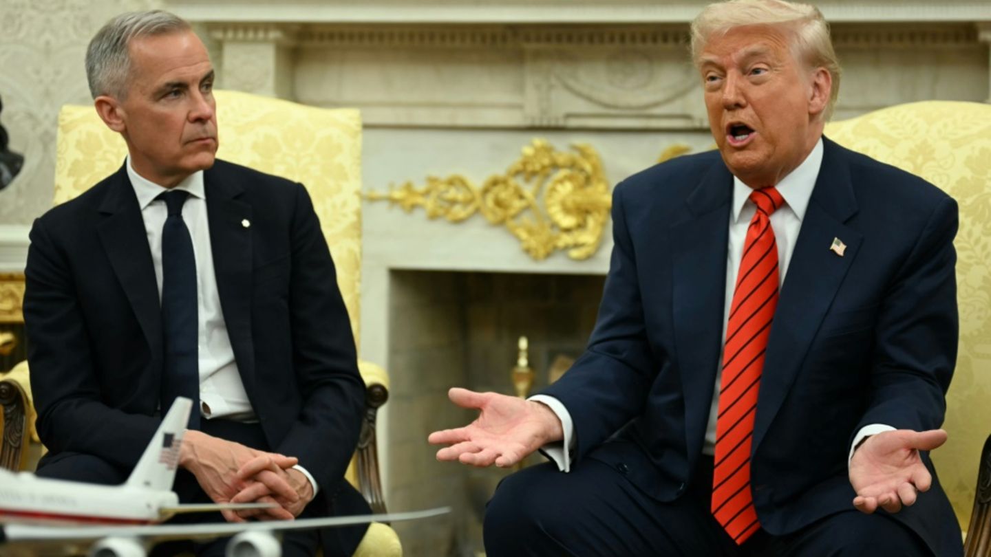 Trump (rechts) mit Kanadas Premier Carney im Weißen Haus