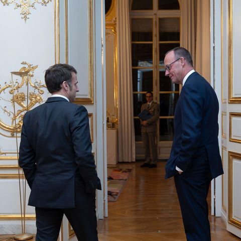 Ende Februar trafen sich Friedrich Merz (r.) und Emmanuel Macron bereits in Paris