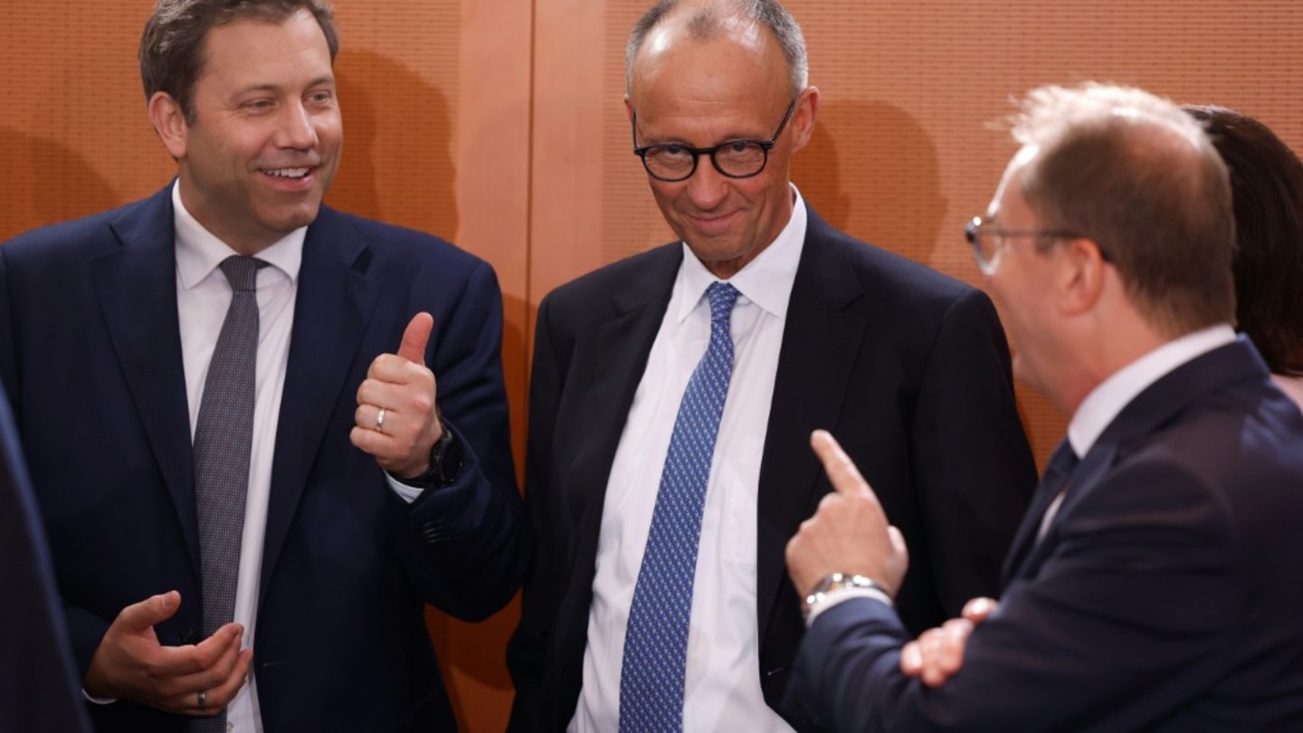 Klingbeil, Merz und Dobrindt (von links)