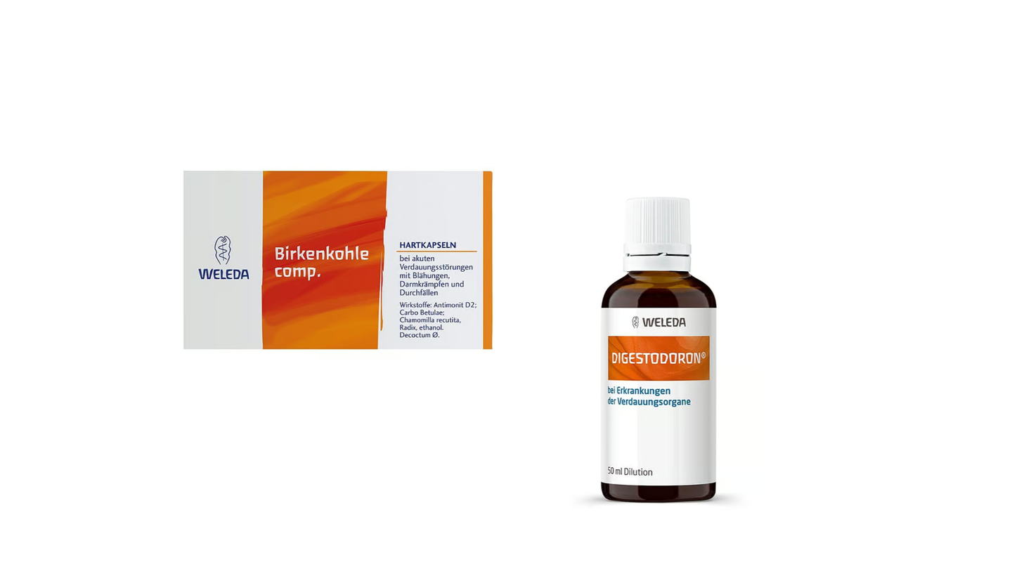 Birkenkohle in Kombination mit Kamille können Durchfall, aber auch Verstopfungen und Blähungen lindern. Auch wenn Birkenkohle harmlos klingt, sollte diese Arznei gegen Durchfall Kindern bis 12 Jahren nicht gegeben werden. Auch Schwangeren wird die Einnahme nicht empfohlen.