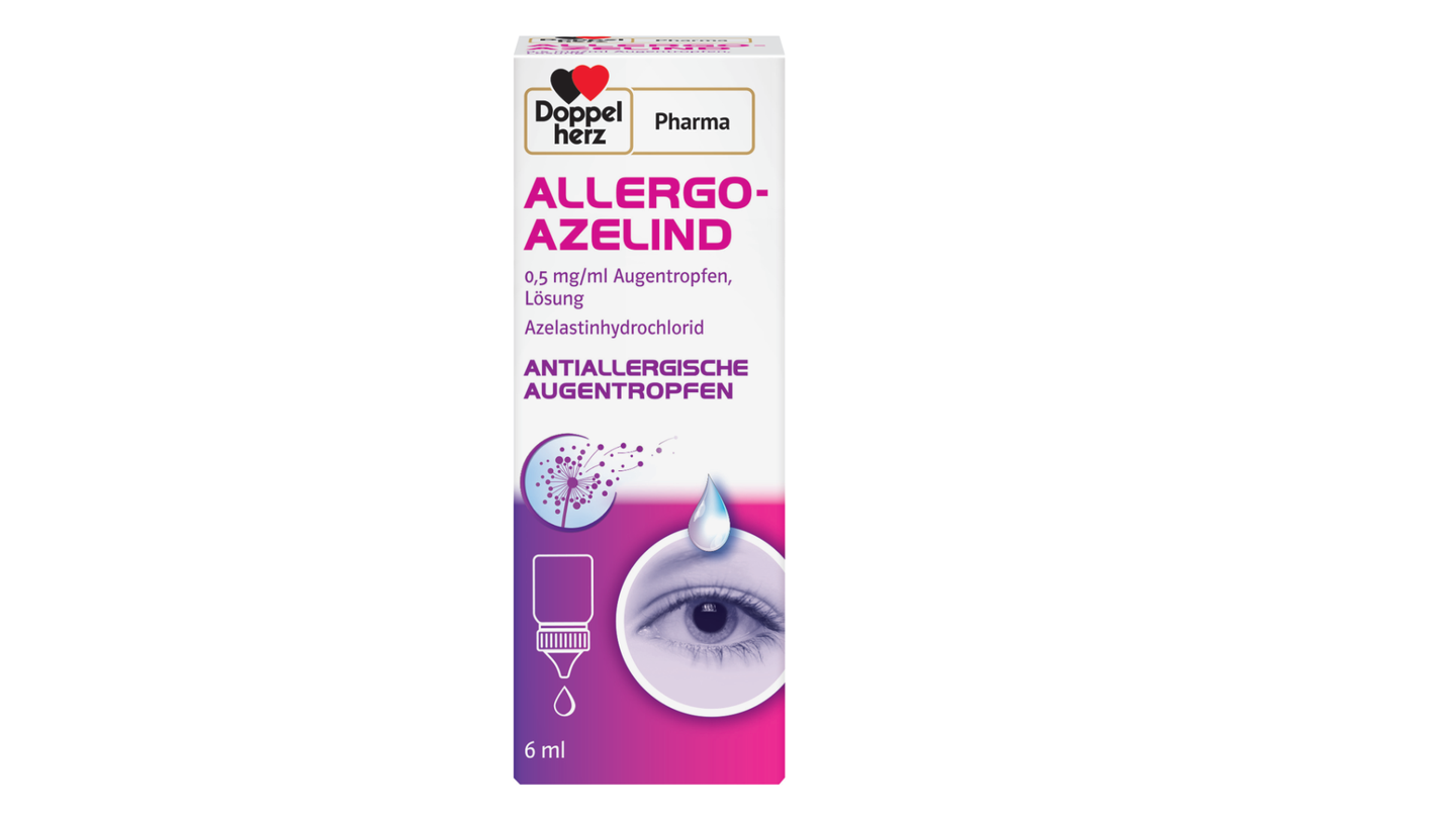 Juckende, verquollene Augen sind noch vor der laufenden Nase die größte Einschränkung für alle an Heuschnupfen leidenden. Es gibt mittlerweile eine ganze Reihe von gut wirkenden Augentropfen. Allergro-Azelind setzt auf Azelastinhydrochlorid, das zur Gruppe der Antihistaminika gehört. Der Wirkstoff wirkt antihistaminisch, mastzellenstabilisierend und entzündungshemmend. Verwendet wird es für die Behandlung von leicht bis starken saisonalen oder leichten ganzjährigen Allergien.   