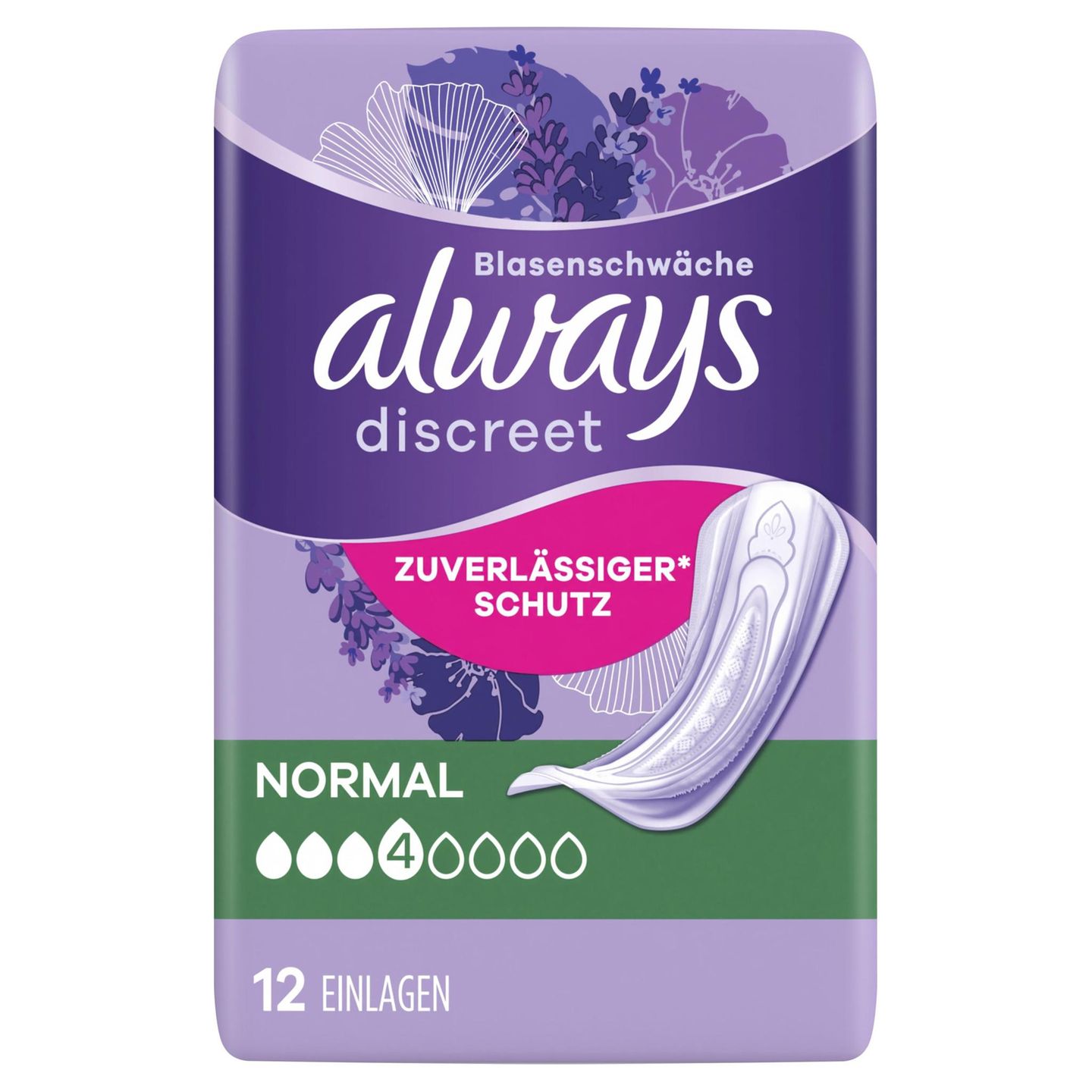 Zwei Drittel aller in einer Studie von Always Discreet und Brigitte befragten Frauen gaben an, dass das Thema Blasenschwäche ein gesellschaftliches Tabuthema ist. Gut, dass sich Always Discreet dem Thema mit Produkten für jedes Blasen-Problem annimmt. Denn mit den richtigen Produkten können Frauen mit Blasenschwäche sich wesentlich wohler fühlen. Zum Beispiel mit den Always Discreet Normal: Die Einlagen bieten zuverlässigen und diskreten Schutz. Gerüche und Flüssigkeit werden schnell aufgenommen, sodass man auch als Frau mit Blasenschwäche sorglos durch den Tag gehen kann.