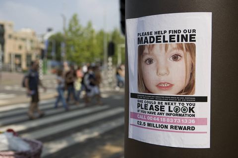Suchplakat für verschwundene Madeleine "Maddie" McCann