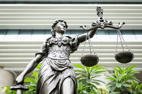 Darstellung der Göttin Justitia