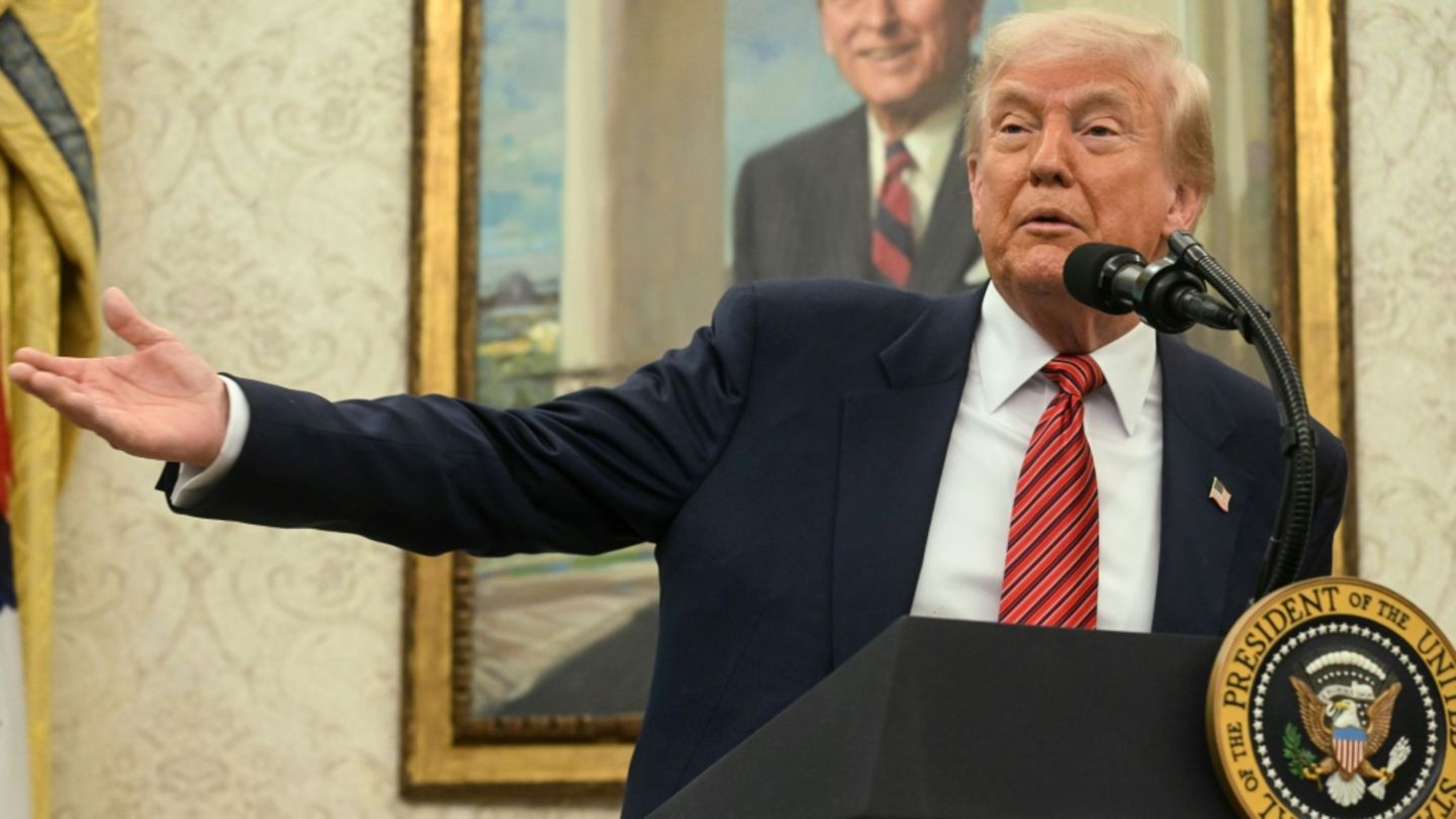 US President Donald Trump participates in a Swearing-In Ceremony for the Ambassador to the People's Republic of China