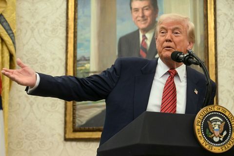 US President Donald Trump participates in a Swearing-In Ceremony for the Ambassador to the People's Republic of China