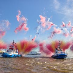 Das traditionelle Schlepperballett beim Hafengeburtstag