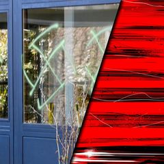 Fensterscheiben einer Schule sind mit Hakenkreuzen beschmiert