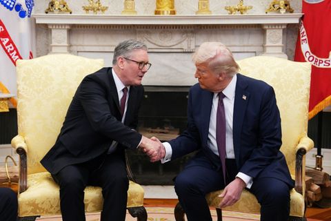 Starmer und Trump im Februar in Washington