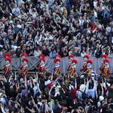 Schweizer Garde marschiert