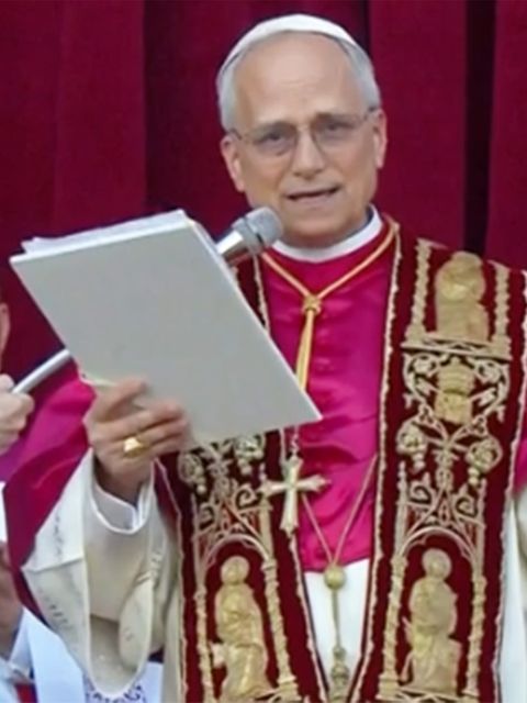 Die erste Anprache von Papst Leo im Video