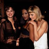Christy Turlington, Naomi Campbell und Linda Evangelista am Set von Robert Altmans Film "Prêt-à-Porter"