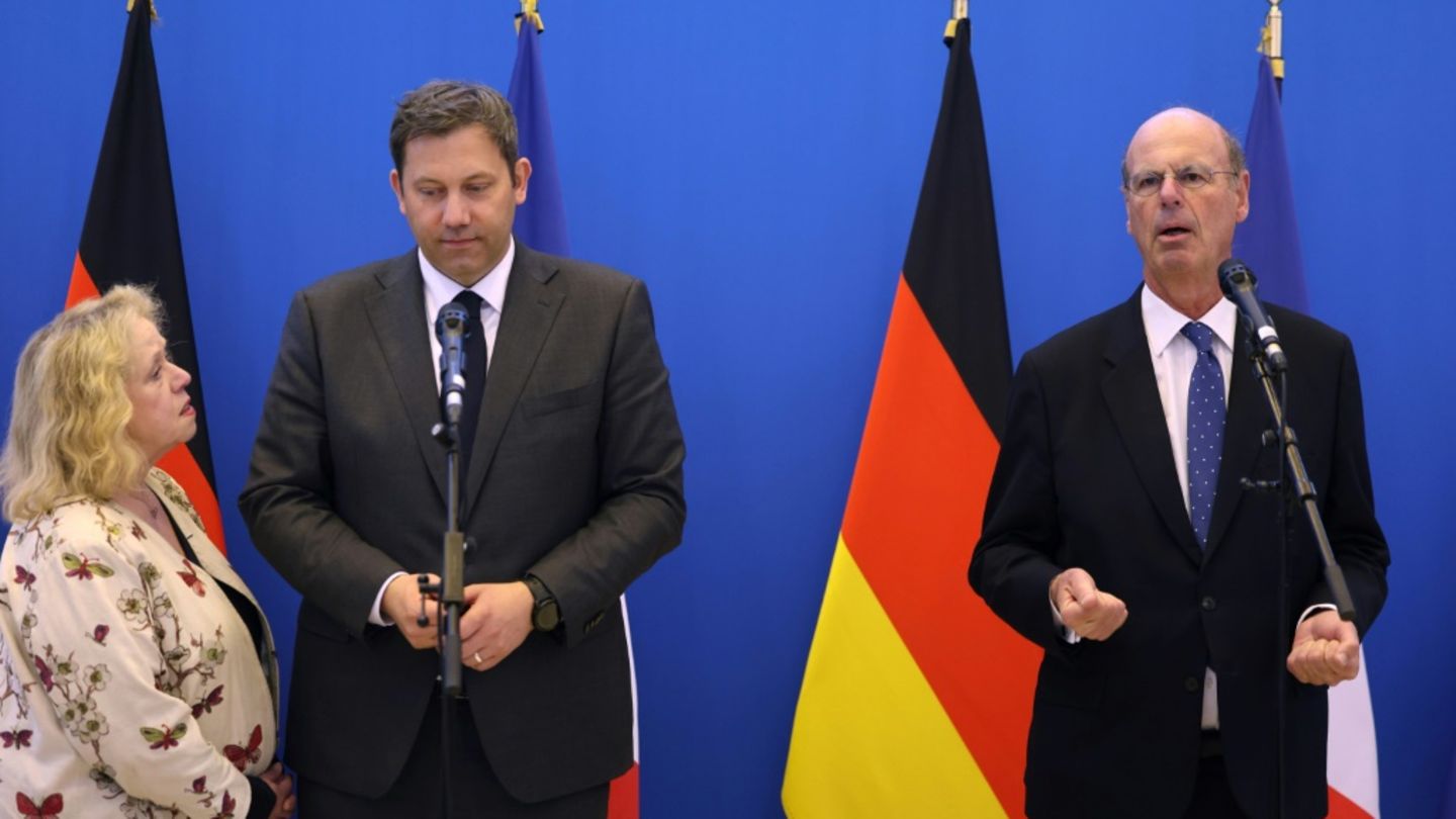 Lars Klingbeil und Eric Lombard (links)