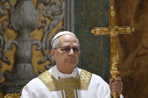 Robert Francis Prevost bei seiner ersten Messer als Papst Leo XIV.