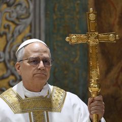 Robert Francis Prevost bei seiner ersten Messer als Papst Leo XIV.