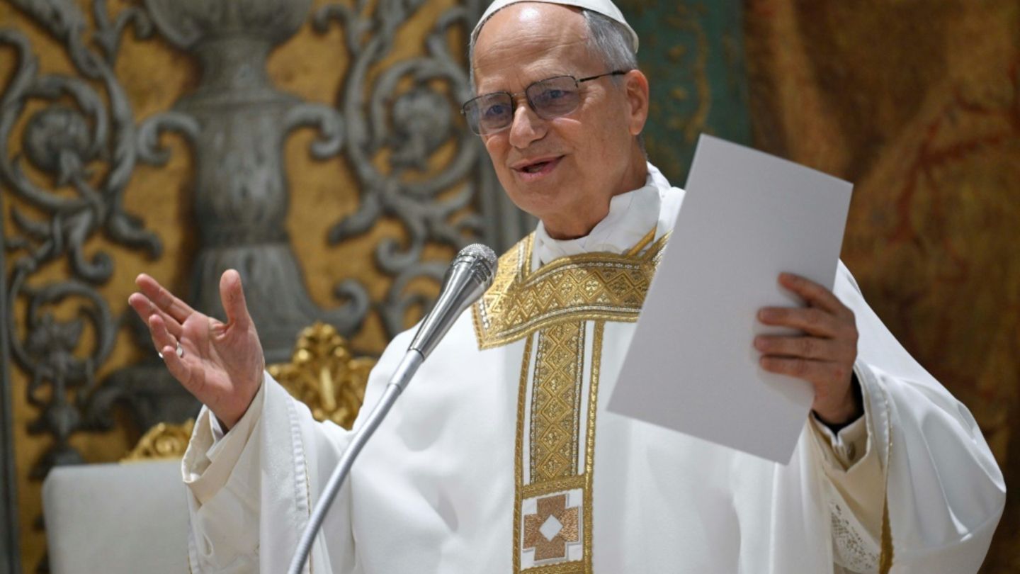 Papst Leo XIV. bei seiner Predigt am Freitag