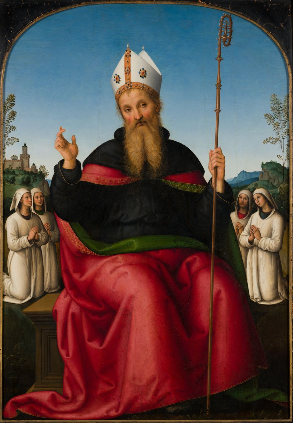 Der heilige Augustinus auf einem Ölgemälde Der heilige Augustinus auf einem Ölgemälde