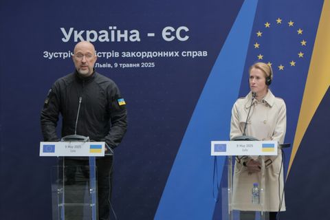 Ukrainischer Regierungschef Schmyhal, EU-Außenbeauftragte Kallas