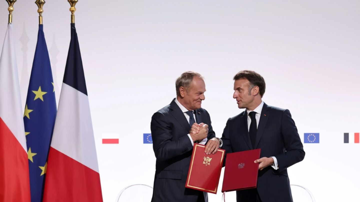 Emmanuel Macron und Donald Tusk