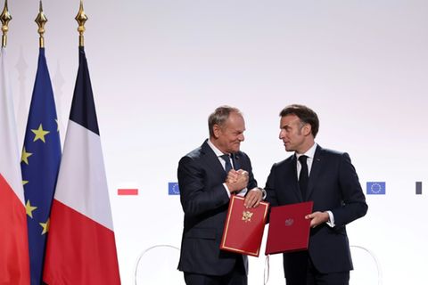 Emmanuel Macron und Donald Tusk
