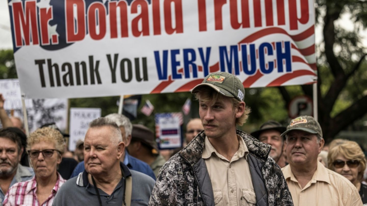 Südafrikanische Anhänger von US-Präsident Donald Trump
