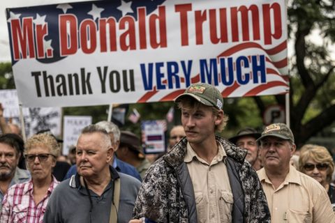 Südafrikanische Anhänger von US-Präsident Donald Trump